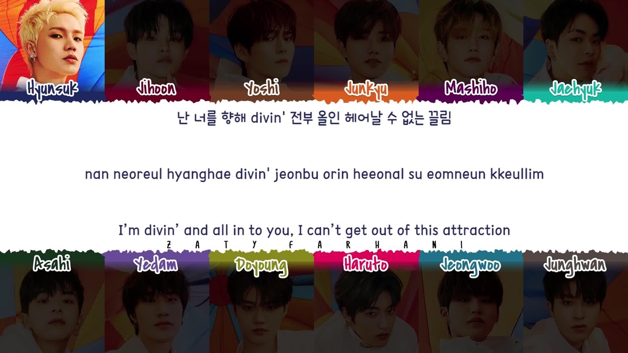 Treasure Jikjin Lyrics Color Coded Han Rom Eng