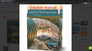 Applied hydrogeology 4th edition Fetter textbook solution manual pdf