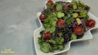 طرز تهیه سالاد با سس تاهینی