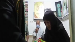 مراسم استقبال از خادمین حرم رضوی همراه با پرچم امام رضا علیه السلام درشهر سیراف خردادماه ۱۴۰۱