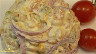 لیست مواد اولیه سالاد لوبیا سفید