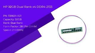 رم سرور اچ پی ایHP/HPE 32GB Dual Rank x4 DDR4-2133 با پارت نامبر 728629-B21