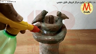 آموزش ساخت آبنما سنگی - ساخت آبنما - آبنما طرح پرنده
