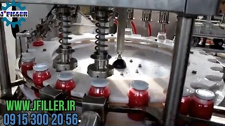 دستگاه پرکن ظروف شیشه ای | دستگاه پرکن عسل | جی فیلر 09159209291