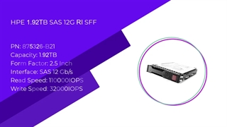 اس اس دی سرور HP/HPE 1.92TB SAS 12G RI SFF با پارت نامبر 875326-B21