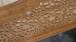 تخت سنتی منبت nasr17im و جلومیزی سنتی - سفارش مشتری صنایع چوب نصر از کیش