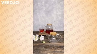 خرید قوری پیرکس درب بامبو