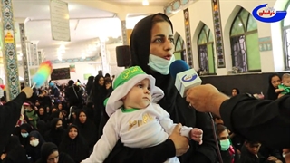 آیین شیرخوارگان حسینی در امامزاده باقریه بیرجند