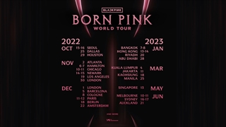 پوستر جدید از برنامه تور جهانی کنسرت های Born Pink بلک پینک BLACKPINK new poster for world tour +توضیحات