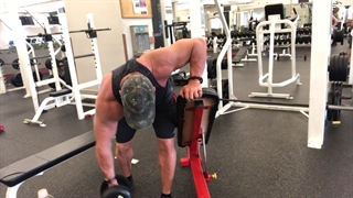 اره‌ای دمبل افقی تک دست