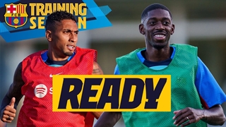 آخرین تمرین بارسلونا قبل از بازی با رایو وایکانو ; جنگ برای حضور در ترکیب !