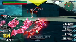 گیم پلی از بازی Mobile Suit Gundam: Gundam vs. Gundam Next Plus (psp)