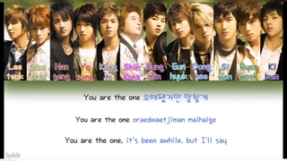 لیریک آهنگ You are the one از گروه سوپرجونیور