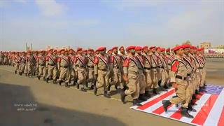 رژه باشکوه واحدهای پلیس انصارالله یمن در صنعا