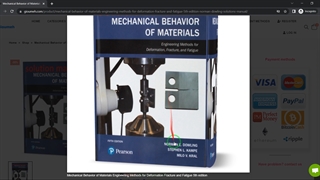 Mechanical Behavior of Materials Engineering Methods for Deformation Fracture and Fatigue 5th edition Norman Dowling