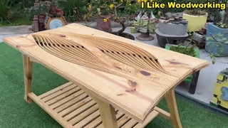 هنر شگفت انگیز نجاری - ساخت یک میز با منحنی های هنری