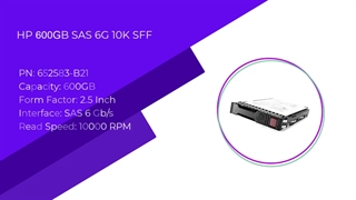 هارد سرور اچ پی HPE 600GB 6G SAS 10K SFF با پارت نامبر 652583-B21