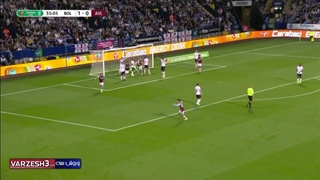 گل زیبای داگلاس لوئیز بازیکن استون ویلا به بولتون از روی نقطه ی کرنر