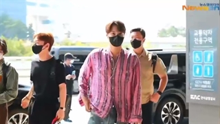 برادران کیم در فرودگاه به مقصد ژاپن