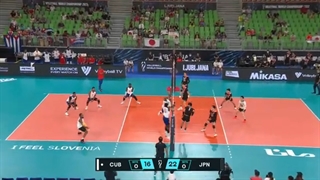 هایلات بازی والیبال دو تیم کوبا و ژاپن در قهرمانی جهان 2022