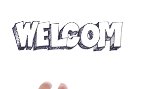 طراحی سه بعدی کلمه انگلیسی (welcome)