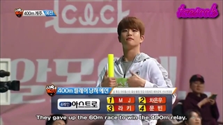 مسابقه دادن اعضای سونتین و استرو و کی ان کی تو المپیک آیدل ها