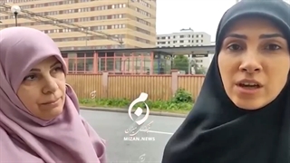 مصاحبه دختر حمید نوری از جلوی زندان سوئد که با همدستی منافقین دستگیر شد