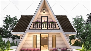 طراحی و ساخت کلبه A-Fram (سوئیسی)