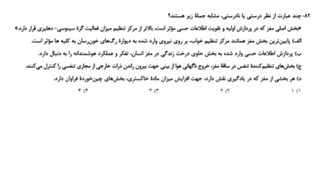 موسسه مشاوره کنکورآرت اراک-تست مهم زیست(بخش های مغز)-امین فراهانی