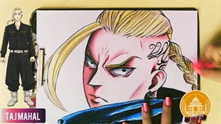 نقاشی کن ریوگوجی دراکن از انیمه توکیو ریونجرز انتقام جویان توکیو