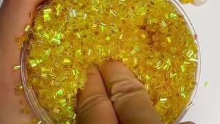 اسلایم جدید کیوت::اسلایم زرد اکلیلی کیوت::اموزش ساخت اسلایم جدید