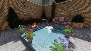 طراحی محوطه حیاط کوچک | باغ گستر