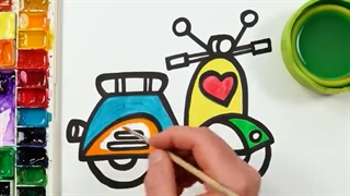 آموزش نقاشی موتور سیکلت
