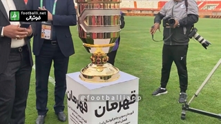 رونمایی از کاپ سوپرجام قبل از بازی استقلال و نساجی