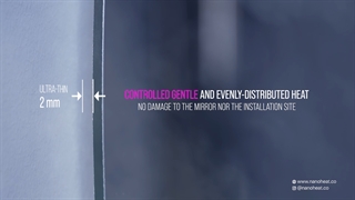 پد گرمایشی ضد بخار آینه (انگلیسی) - Mirror Demister Heating Pad