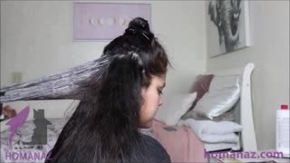 روش سفیدکردن و تبدیل موی مشکی به موی بلوند _ بدون آسیب!! _ طی فرآیند 2 مرحله ای