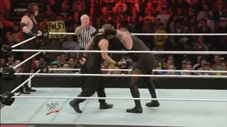 مسابقه The Undertaker & Team Hell No vs. The Shield Raw, April 22, 2013