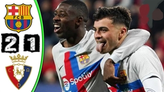 خلاصه بازی اوساسونا 1-2 بارسلونا ; کامبک و ادامه صدرنشینی ( 18 آبان 1401 )