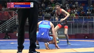 Round 1 FS - 48 kg: A. TEYMORIZAD (IRI) v. L. AKAGI (JPN)