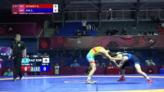 1/4 FS - 51 kg: N. AITANOV (KAZ) v. D. KIM (KOR)