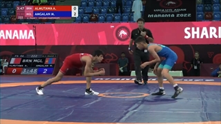 Round 1 FS - 44 kg: A. ALMUTAWA (BRN) v. M. AMGALAN (MGL)