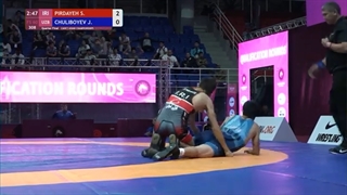1/4 FS - 60 kg: S. PIRDAYEH (IRI) v. J. CHULIBOYEV (UZB)