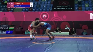 Round 1 FS - 48 kg: B. ASSAMBEK (KAZ) v. K. KARTIK (IND)