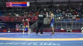 1/2 FS - 71 kg: G. BAATARKHUU (MGL) v. N. NARENDER (IND)