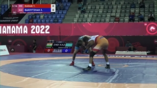 1/2 FS - 62 kg: T. KADAM (IND) v. Z. BAKHYTZHAN (KAZ)