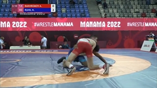 1/2 FS - 68 kg: A. BAKHROMOV (TJK) v. N. RUHIL (IND)