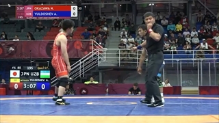 Qual. FS - 80 kg: N. OKAZAWA (JPN) v. A. YULDOSHEV (UZB)
