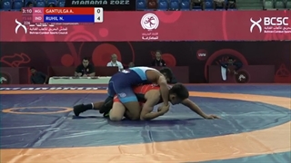 Round 1 FS - 68 kg: A. GANTULGA (MGL) v. N. RUHIL (IND)