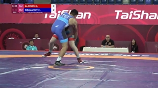 Round 2 FS - 75 kg: M. ALIKHAN (KAZ) v. E. MAMASHOV (KGZ)