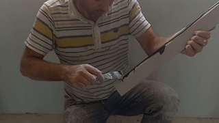 نصب لبه کابینت با چسب مگا استون 1